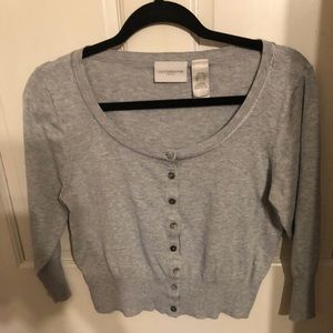 Liz Claiborne scoop neck cropped cardigan